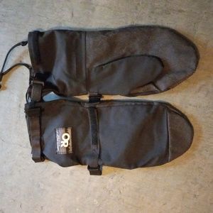 OUTDOOR RESEARCH GORETEX Black Winter Mitten Gloves, Size Large